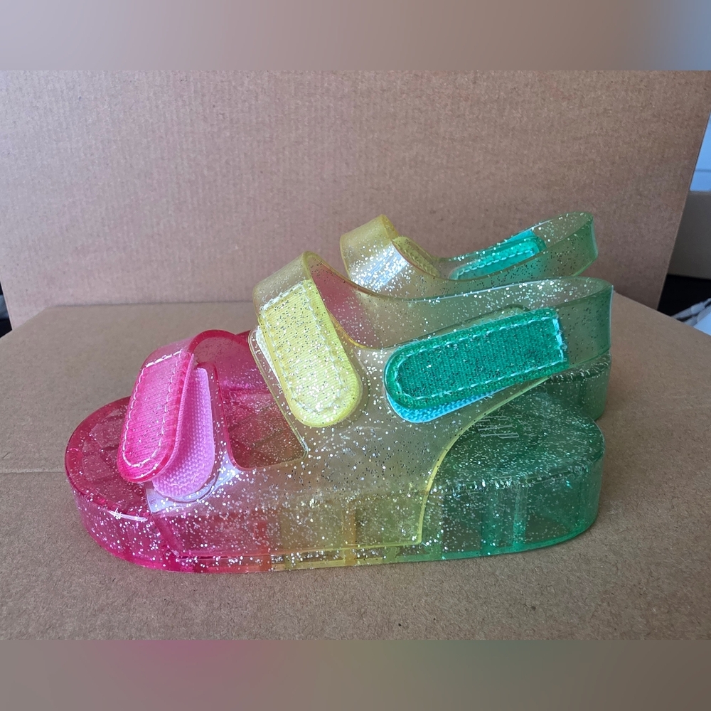 GAP Kids Glitter Sandals in Pink, Yellow, and Green